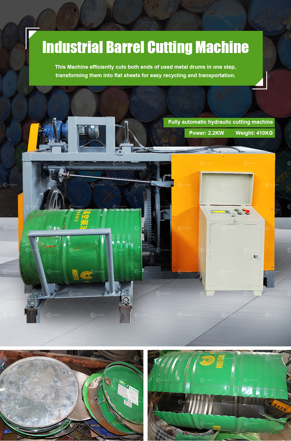 Barrel Shredder detail