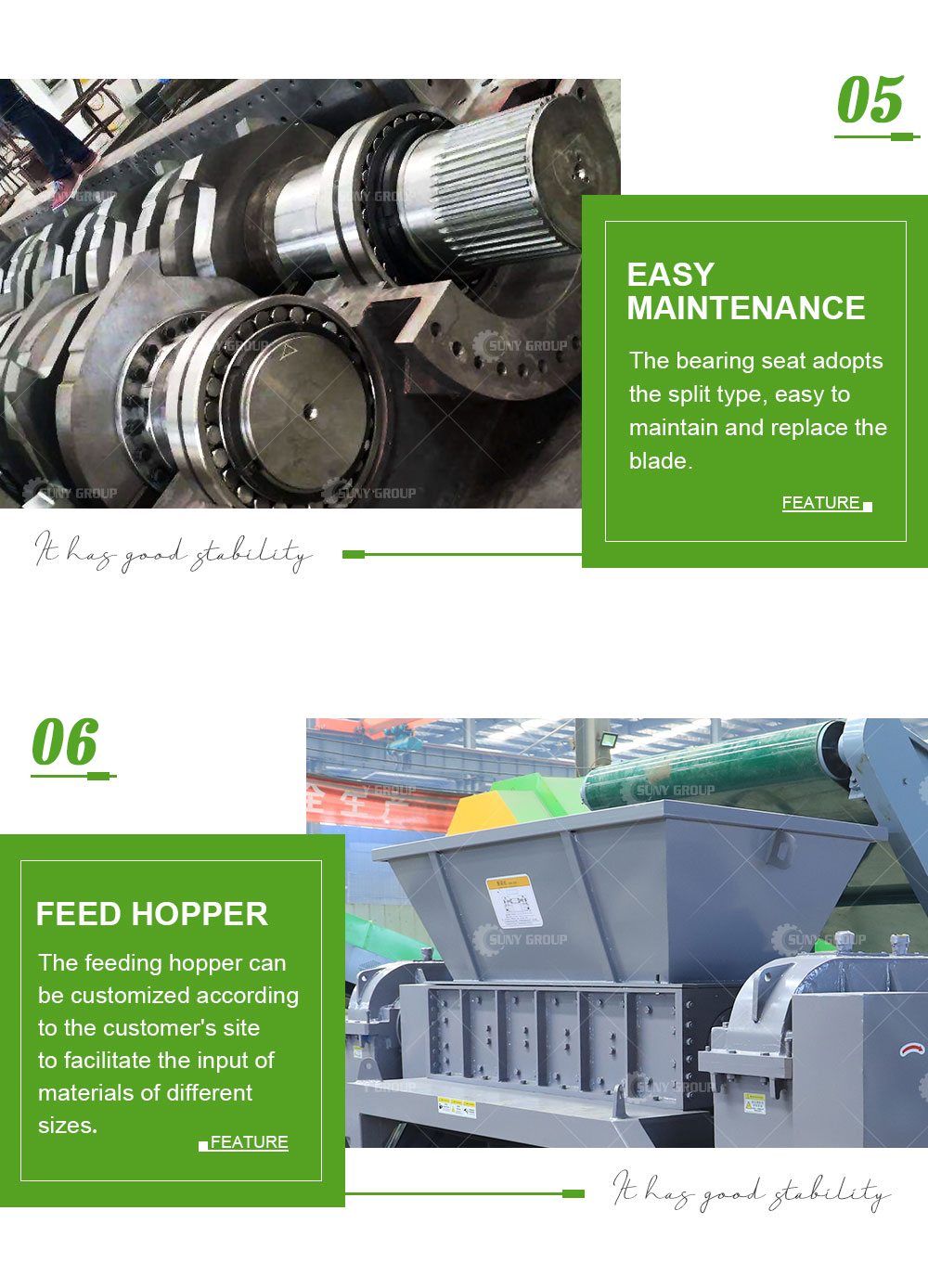 Double shredder Features